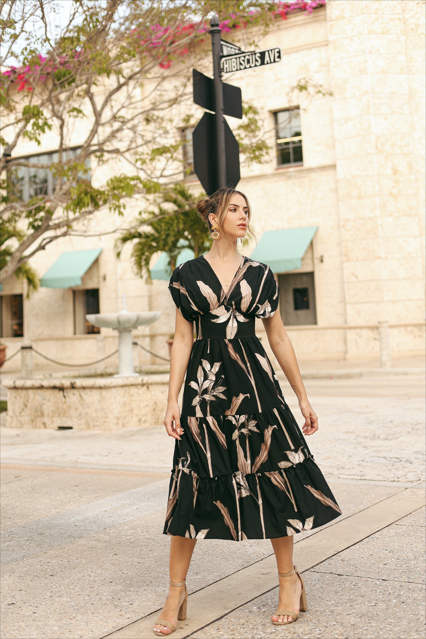 Penelope Midi Dress/Black